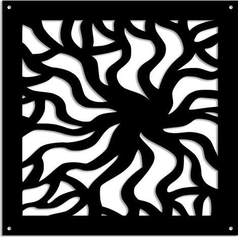 SPLASH - Pannello in PVC traforato - Parasole - Colore: nero - Misura: 48x48 cm (1/3)