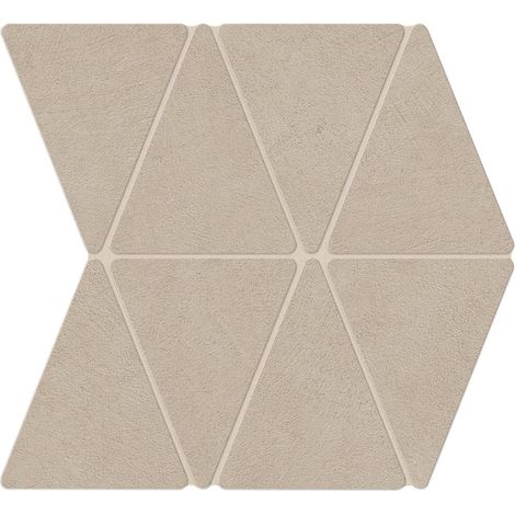 Mosaïque effet Béton Grège Triangle 36,7x33,8x0,9 cm Mat Benzaro - Mur intérieur (vendu par carton de 0,496 m²) - RO'MA CARRELAGE
