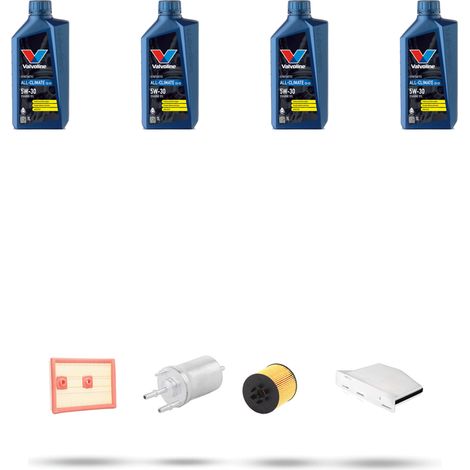 Kit tagliando 4 FILTRI e 4L OLIO compatibile con Skoda Octavia II 1.6 FSI 85kw Dal 2004 al 2008 (1/5)