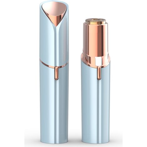 appareil d'épilation électrique - USBRechargeable-Convient pour le visage et le corps -Compact et élégant -Réservé aux femmes -bleu (1/5)