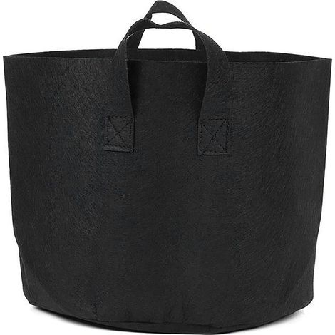 Sac de culture 5 pièces, 5 gallons, Pots en tissu épais et respirant pour plantes, avec poignées pour arbres et fleurs, noir (1/5)