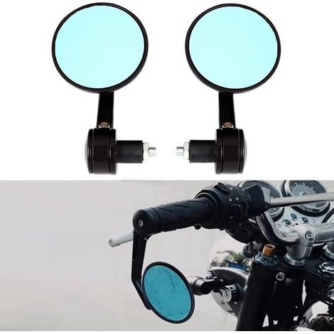 Verkauf 7/8 Zoll 22 mm Motorrad-Lenkerspiegel, Motorrad-Seitenspiegel, kompatibel mit Z1000 Z750 MT03 MT09 FZ6 SV650 SV1000 CB1000R CBF125 Monster M696 821, runde Form