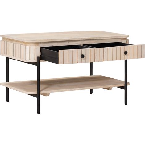 Maison Exclusive - Tavolo da Caffè Fatto a Mano Bianco 85 x 45 x 50 cm (1/5)
