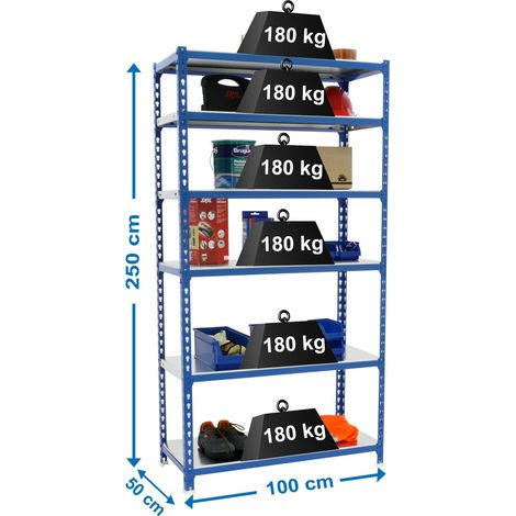 Simonrack Metallregal blau Galva 2500x1000x500 mm