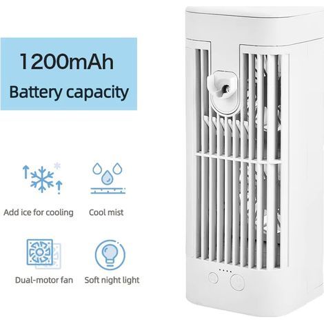 Climatiseur bureau – 1200 mAh – Lumière nuit (1/5)
