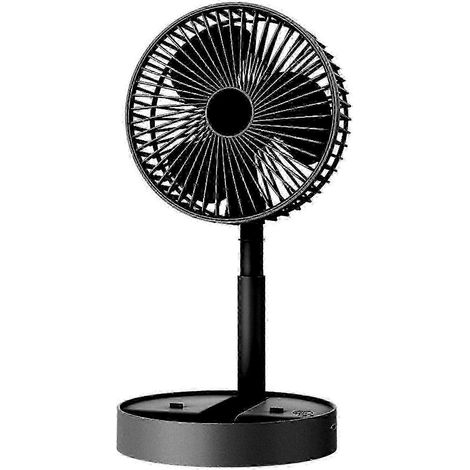 Ventilateur sur pied silencieux idéal pour les chambres d'étudiants avec 3 vitesses - Batterie 2000 mAh - Noir (1/4)