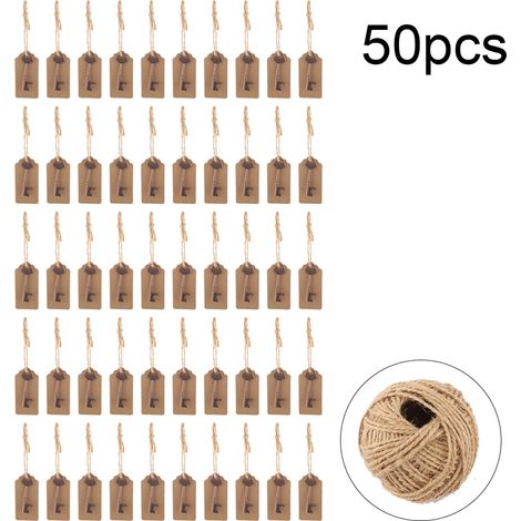 Schlüsselförmiger Flaschenöffner mit Anhängerkarte und Schnur – Gastgeschenk für Hochzeiten und Partys (Packung mit 50 Karten und Schnur) (1/5)