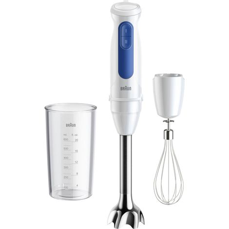 Mixeur Plongeant avec Technologie PowerBell VPlus, 2 Vitesses+Turbo, EasyClick Plus Accessoires, Technologie Anti Éclaboussures, Verre 600ml, Fouet À Fil, 900W, Blanc (1/5)