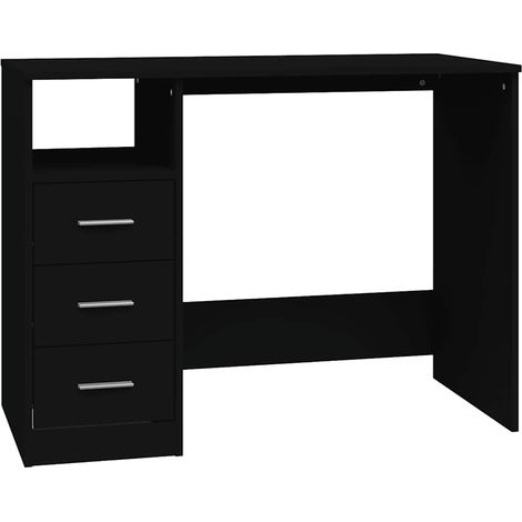 Maison Exclusive - Schreibtisch mit Schubladen Schwarz 102x50x76
