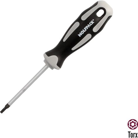 Cacciavite Torx antimanomissione Acciaio S2 Manico TPR bimateriale. Misura T10 x Ø 5,0 x 75 mm. (1/5)