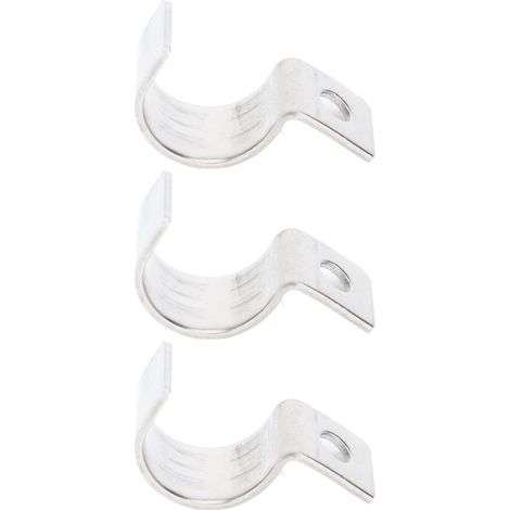 Collier tube trou unique acier inox 304 robuste anti-corrosion 25mm, 10 pcs serre-tuyau type P pour tuyau acier caoutchouc (1/5)