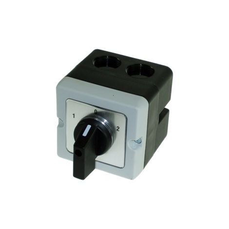 Boite Commutateur Rotatif 4 Poles 3 Positions, Centre Off, 20A PE20A-U4