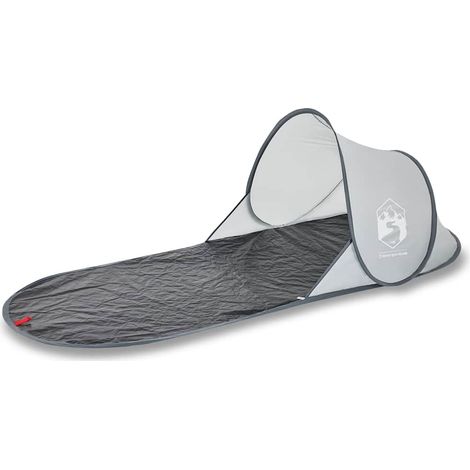 vidaXL Tienda de playa pop-up impermeable gris (1/2)