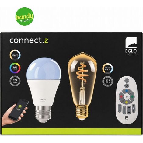 Kit Eglo Connect.Z 2 lampadine smart E27 con telecomando