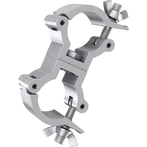 Pince de fixation professionnelle en aluminium pour luminaire de 25 à 30 mm de diamètre pour des configurations rapides, tenue sécurisée, équipement de scène, pince professionnelle (1/5)