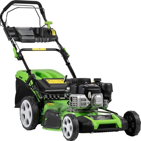 Dellonda DG102 Self-Propelled Petrol Lawnmower Grass Cutter with Height Adjustment & Grass Bag 170cc 20""/51cm 4-Stroke Engine