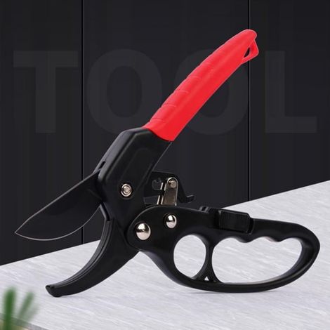 Sécateur professionnel à enclume à cliquet de 20 cm (8 po), mécanisme à cliquet, conception à rainure d'enclume
