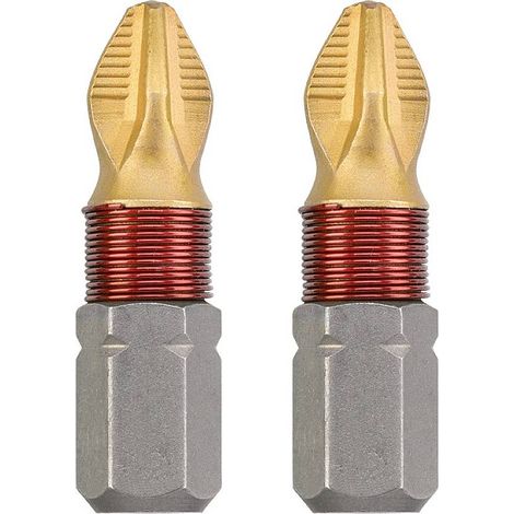 KWB 2 EMBOUTS 25 MM PH 1 TITAN 124001 (TIN TIN, TQ 60 ACIER, ENTRAÎNEMENT ISO 1173, C6.3), 0 W 0 V (1/3)