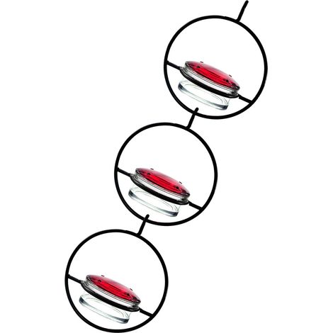 Joli mangeoire à colibris ronde suspendue extérieur pour oiseaux mouches 3 pièces (1/5)