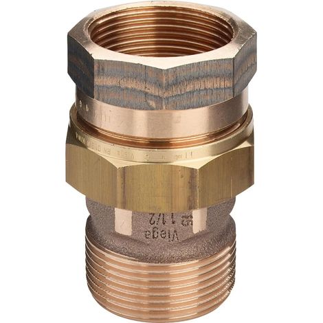 Viega Raccordo a vite, R 3/4, Rp 3/4 bronzo rosso o bronzo al silicio modello 3331, 271367