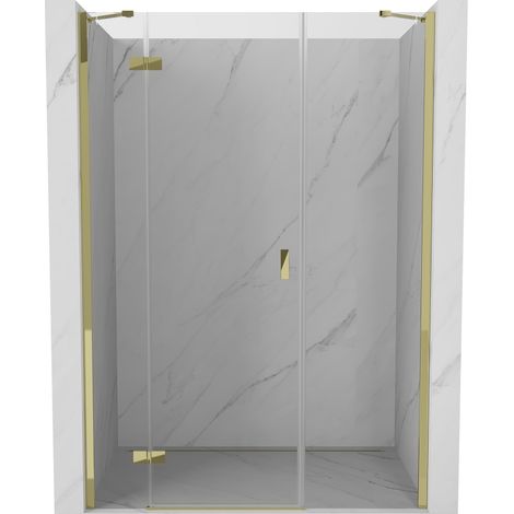 Mexen Mist-H porte de douche pivotante gauche 135 cm, transparent, doré - 8A5-135-001-50-00-L (1/5)