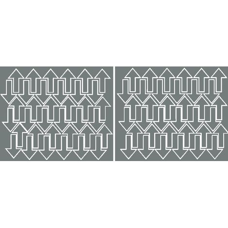 Pfeilaufkleber 5x3cm 72 Stück Aufkleber mattgrau.