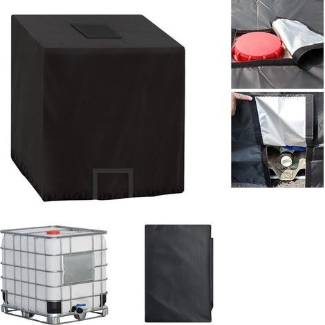 [JAMAIS UTILISÉ] Bâche de réservoir deau,Bâche Couverture Réservoir pour Cuve 1000L,Capôt de Protection Container Citerne Eau,Anti-UV Anti-Pluie,120x100x116cm (1/4)