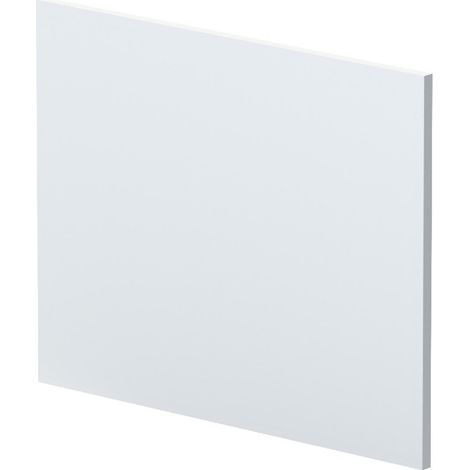 Nuie Satin White 700mm Shower Bath End Panel - MOF179 (1/2)