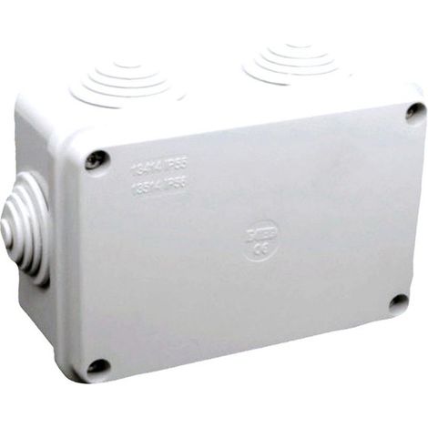 Scatola Di Derivazione Da Parete Stagna IP55 Con 6 Uscite Passacavi 120X80X50mm Coperchio Con Viti