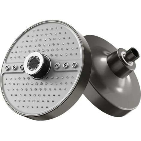 Pommeau de douche effet pluie réglable (gris) 5 modes, grand panneau, haute pression, jet à grand débit, jet supérieur, 175 mm, fixation au plafond, douche Supercharge (1/5)