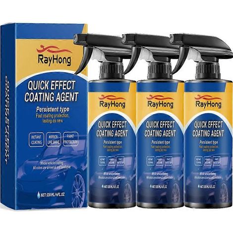 Spray de revêtement pour voitures neuves 2025, agent de revêtement multifonctionnel 3 en 1 à effet rapide, format : 3 pièces (1/4)