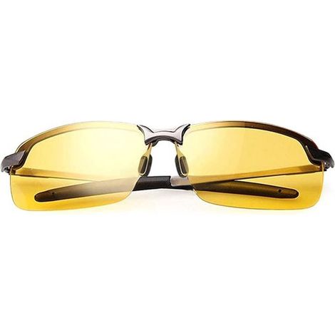 Occhiali per la guida notturna,Occhiali per guidare al buio,Occhiali semi-rimless ad alta risoluzione (1/5)