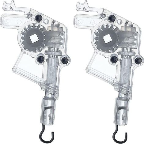 Lot de 2 bascules pour stores horizontaux à profil bas de 5,08 cm, mécanisme d'inclinaison, connexion à crochet avec engrenage de forme carrée, accessoires pour stores bas rails (1/5)