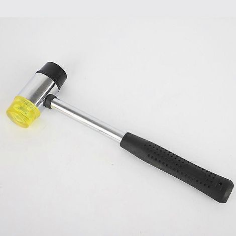 Marteau en caoutchouc de 30 mm, manche en caoutchouc antidérapant, maillet souple double face pour le cuir, les bijoux et le bricolage. (1/5)