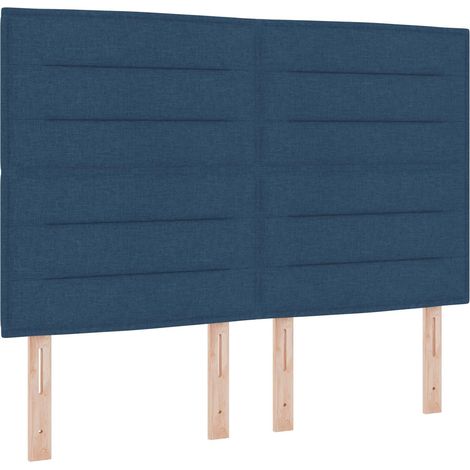 Maison Exclusive - Testiera LED con strisce LED con testiera Blu 160 cm Tessuto