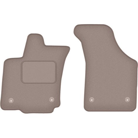 Tapis de sol avant pour : VW Phaeton berline avec extincteur (2002-2016) beige