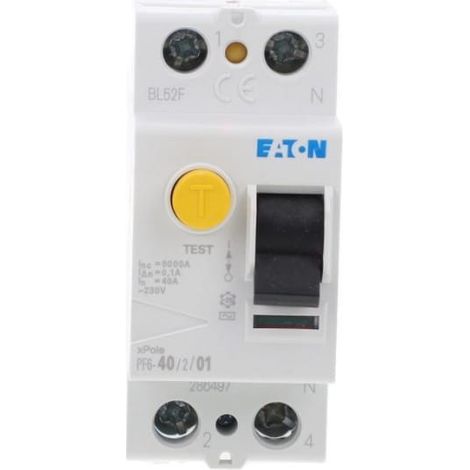 Interruttore differenziale 2P 40A 0,1A tipo AC PF6-40/2/01 286497