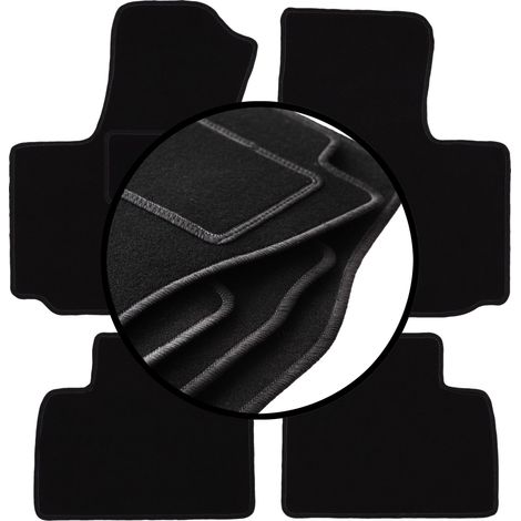 Juego de alfombrillas de terciopelo para: Fiat Doblo I kombivan (2000-2009)