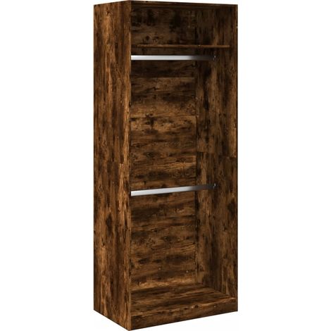 Maison Exclusive - Armadio Rovere Fumo 80x50x200 cm in Legno Multistrato