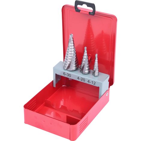 KS TOOLS HSS Stufenbohrer-Satz Stahlblechkassette 3tlg. - 330.2403 (1/5)
