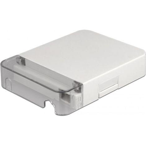 Boîte de raccordement LWL pour Montage Mural - pour 1 SC Simplex ou LC Duplex - Blanc (86844) (1/5)