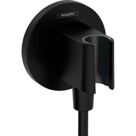 Hansgrohe Fixfit - Wandanschlussbogen mit Brausehalter, schwarz matt 26888670 (1/2)