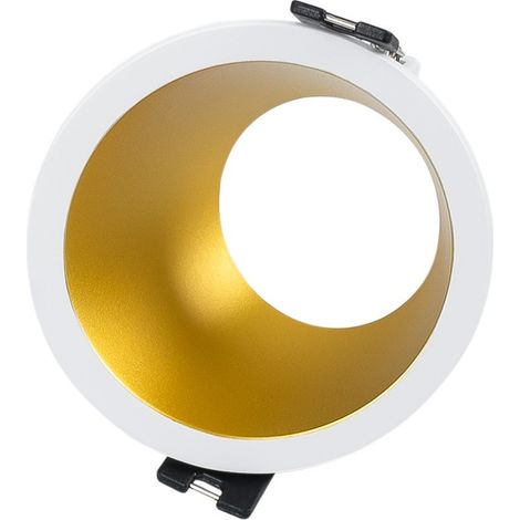 Barcelona Led – Spot encastrable rond asymétrique – Faible UGR 18 – Éclairage ciblé pour zones spécifiques – Installation rapide – Ø85 x 46mm – Doré