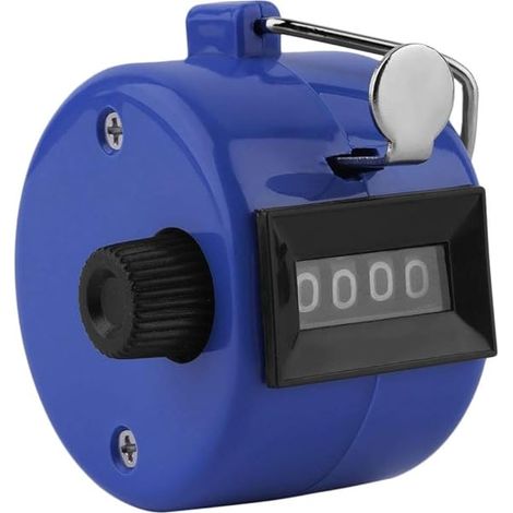 Mini tragbarer 4-stelliger Handzähler Blau (1/5)