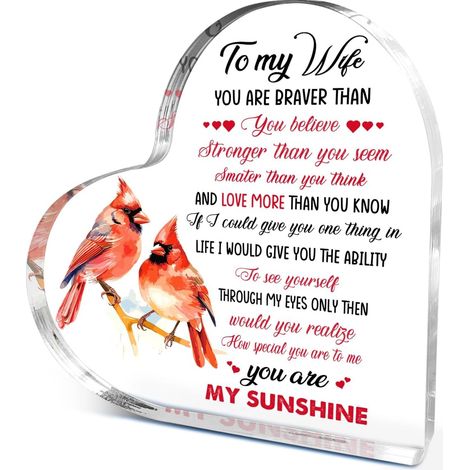 Plaque cœur acrylique, souvenir familial pour papa maman sœur ou proches（15 cm) (1/4)