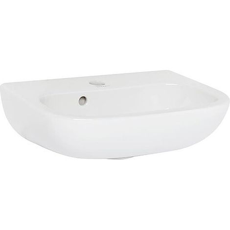 Handwaschbecken Duravit D-Code 450 mm, mit Überlauf, 1 Hahnloch, weiß - 0705450000