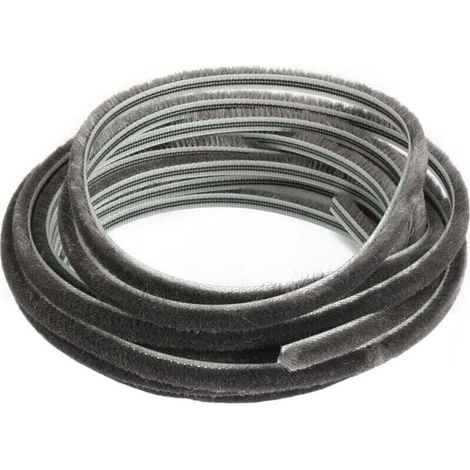 Brosse de protection contre les intempéries, 10 m (L) x 7 mm (l) x 6 mm (T) adhésif pour cadre de fenêtre - Bande d'étanchéité en feutre haute densité - Boudin de porte (1/4)