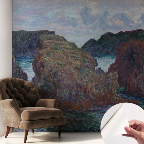 Papier peint adhésif décoratif pour salon chambre et cuisine Facile à poser avec colle Côte rocheuse 250x250 cm (1/5)