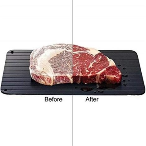 Plateau de Décongélation Rapide outil de cuisine,Decongelation magique rapide de viande et volaille degivrage poulet (1/4)