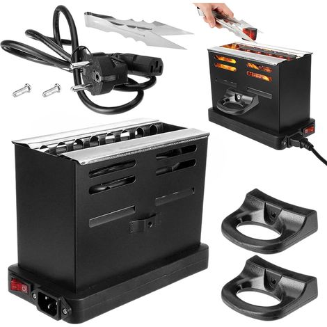Allume-charbon électrique, 800 W, grille-pain avec pince, petit allume-barbecue avec système de chaleur à trois côtés, mini four à charbon, allume-barbecue électrique, allume-charbon électrique (1/5)
